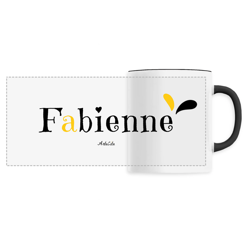 Cadeau anniversaire : Mug - Fabienne - 6 Coloris - Cadeau Original - Cadeau Personnalisable - Cadeaux-Positifs.com -Unique-Noir-