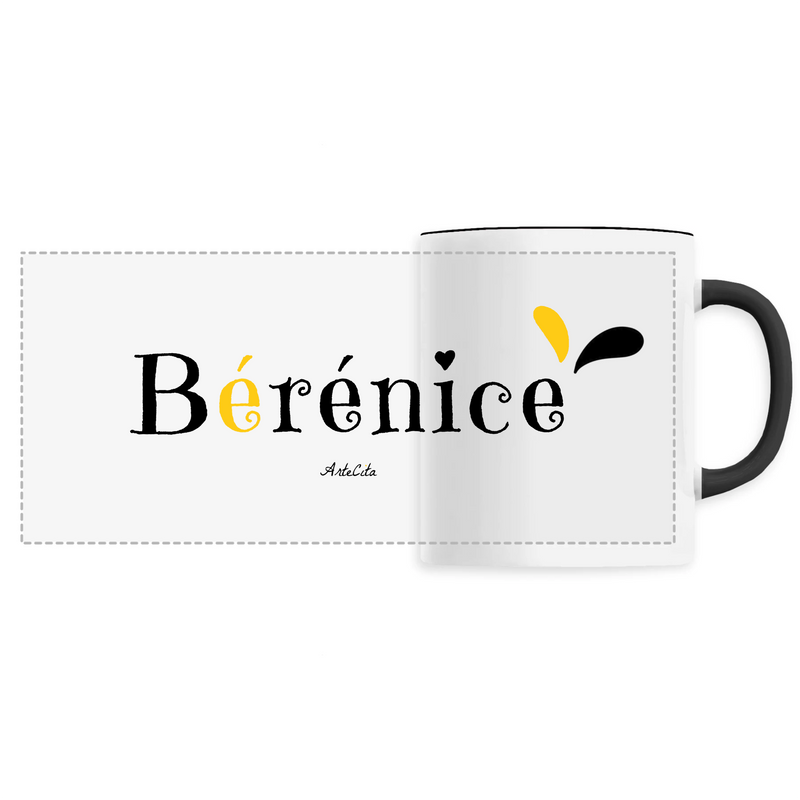 Cadeau anniversaire : Mug - Bérénice - 6 Coloris - Cadeau Original - Cadeau Personnalisable - Cadeaux-Positifs.com -Unique-Noir-