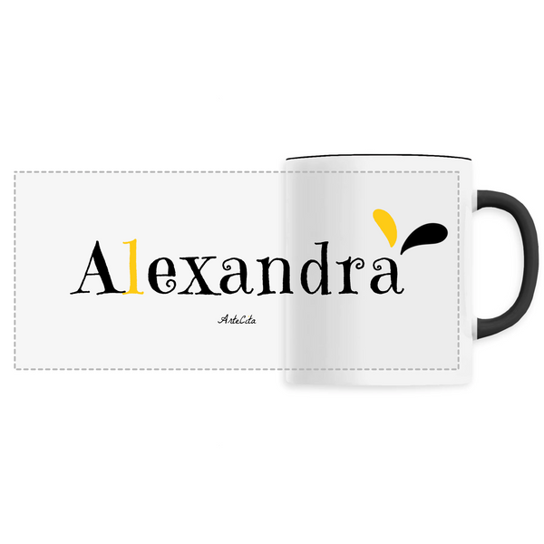 Mug - Alexandra - 6 Coloris - Cadeau Original - Cadeau Personnalisable - Cadeaux-Positifs.com -Unique-Noir-