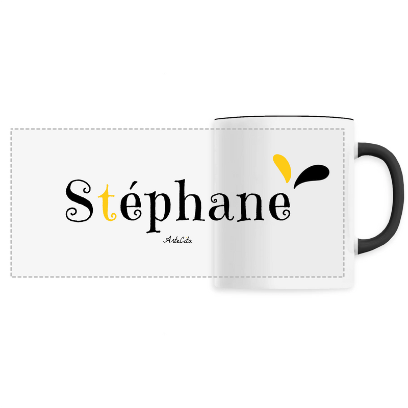 Cadeau anniversaire : Mug - Stéphane - 6 Coloris - Cadeau Original - Cadeau Personnalisable - Cadeaux-Positifs.com -Unique-Noir-