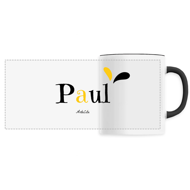 Cadeau anniversaire : Mug - Paul - 6 Coloris - Cadeau Original - Cadeau Personnalisable - Cadeaux-Positifs.com -Unique-Noir-