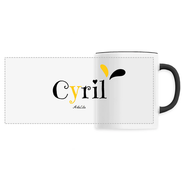 Mug - Cyril - 6 Coloris - Cadeau Original - Cadeau Personnalisable - Cadeaux-Positifs.com -Unique-Noir-