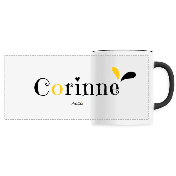 Mug - Corinne - 6 Coloris - Cadeau Original - Cadeau Personnalisable - Cadeaux-Positifs.com -Unique-Noir-