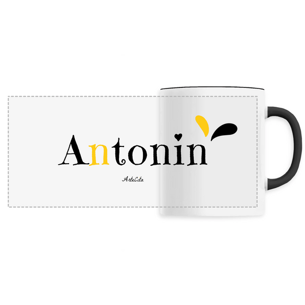 Mug - Antonin - 6 Coloris - Cadeau Original - Cadeau Personnalisable - Cadeaux-Positifs.com -Unique-Noir-