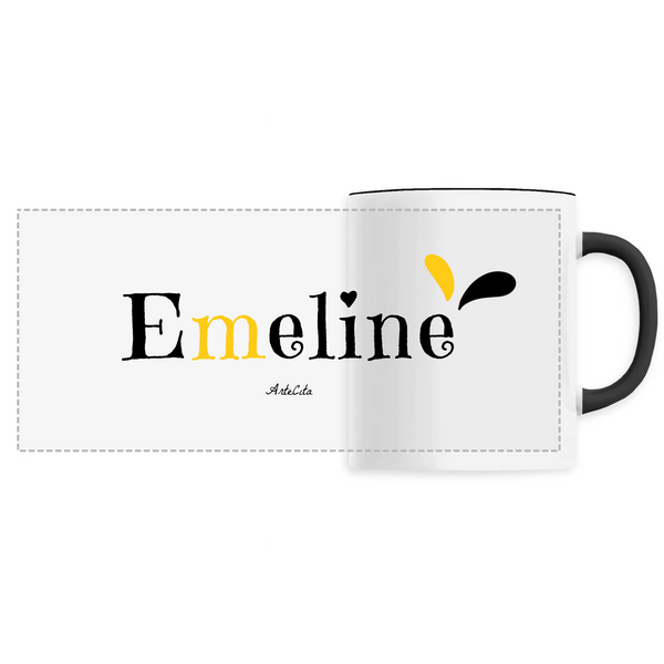 Mug - Emeline - 6 Coloris - Cadeau Original - Cadeau Personnalisable - Cadeaux-Positifs.com -Unique-Noir-