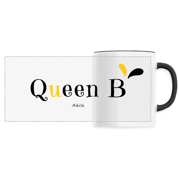 Mug - Queen B - 6 Coloris - Cadeau Original - Cadeau Personnalisable - Cadeaux-Positifs.com -Unique-Noir-