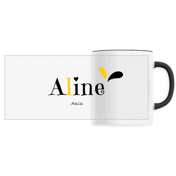 Mug - Aline - 6 Coloris - Cadeau Original - Cadeau Personnalisable - Cadeaux-Positifs.com -Unique-Noir-