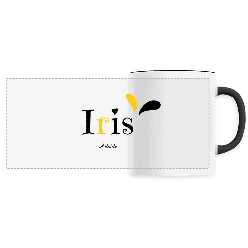 Cadeau anniversaire : Mug - Iris - 6 Coloris - Cadeau Original - Cadeau Personnalisable - Cadeaux-Positifs.com -Unique-Noir-