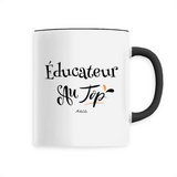 Mug - Éducateur au Top - 6 Coloris - Cadeau Original - Cadeau Personnalisable - Cadeaux-Positifs.com -Unique-Noir-