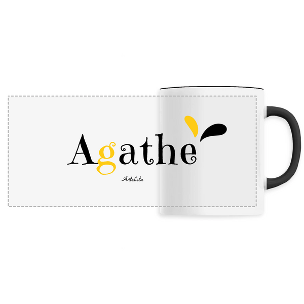 Mug - Agathe - 6 Coloris - Cadeau Original - Cadeau Personnalisable - Cadeaux-Positifs.com -Unique-Noir-