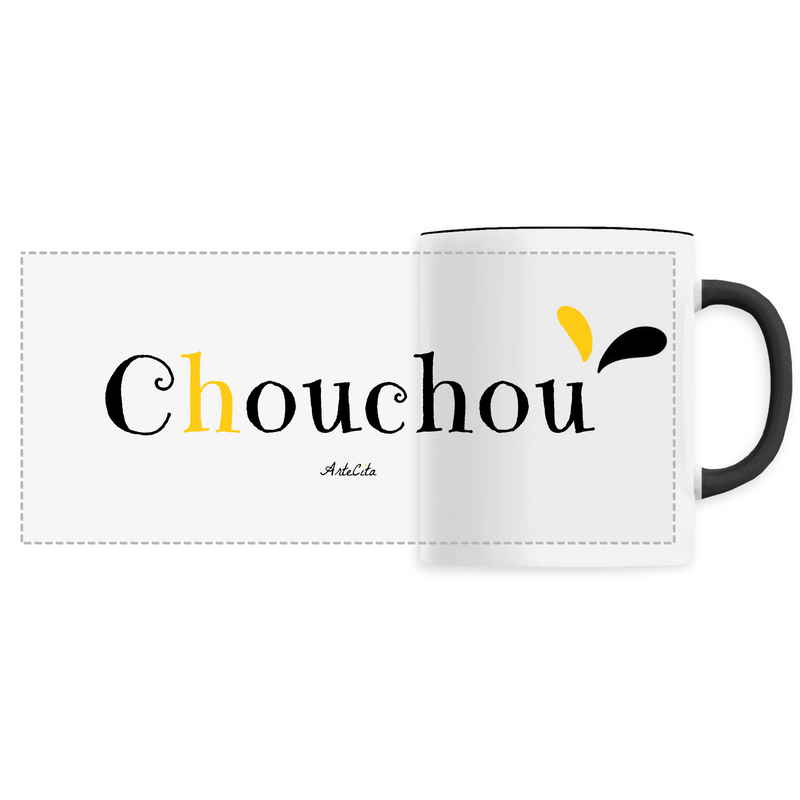 Cadeau anniversaire : Mug - Chouchou - 6 Coloris - Cadeau Original - Cadeau Personnalisable - Cadeaux-Positifs.com -Unique-Noir-