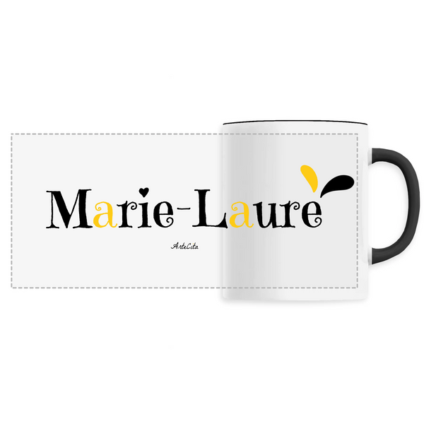 Mug - Marie-Laure - 6 Coloris - Cadeau Original - Cadeau Personnalisable - Cadeaux-Positifs.com -Unique-Noir-