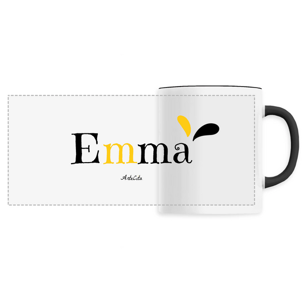 Mug - Emma - 6 Coloris - Cadeau Original - Cadeau Personnalisable - Cadeaux-Positifs.com -Unique-Noir-
