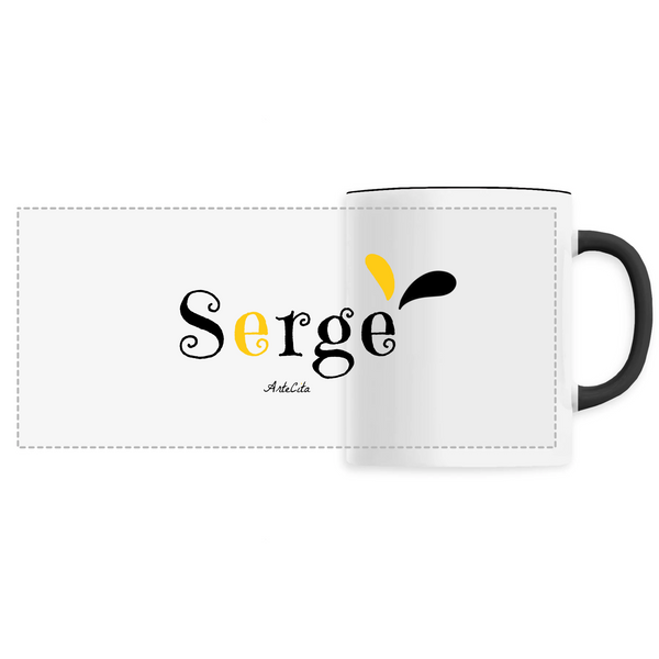 Mug - Serge - 6 Coloris - Cadeau Original - Cadeau Personnalisable - Cadeaux-Positifs.com -Unique-Noir-