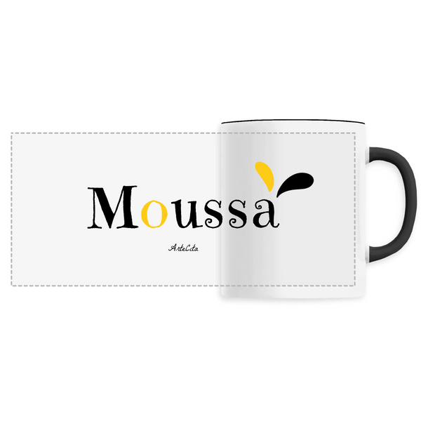 Mug - Moussa - 6 Coloris - Cadeau Original - Cadeau Personnalisable - Cadeaux-Positifs.com -Unique-Noir-