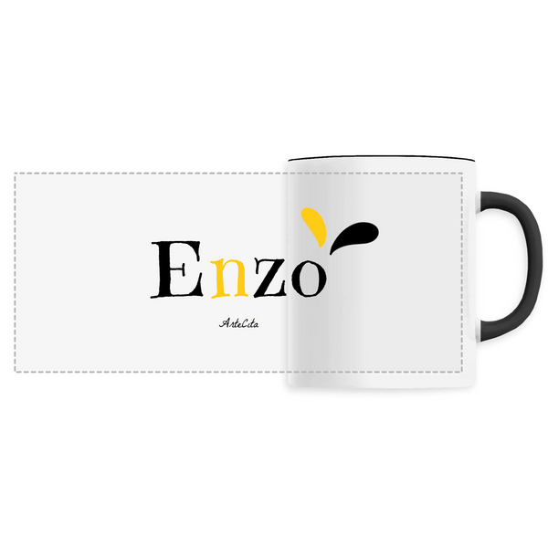 Mug - Enzo - 6 Coloris - Cadeau Original - Cadeau Personnalisable - Cadeaux-Positifs.com -Unique-Noir-