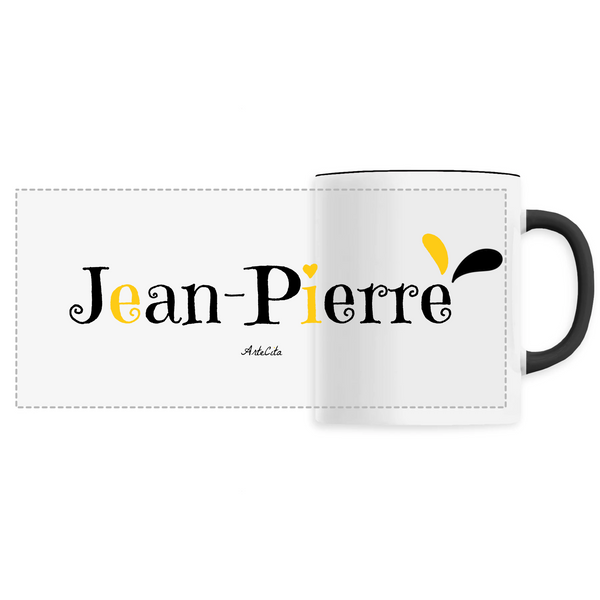 Mug - Jean-Pierre - 6 Coloris - Cadeau Original - Cadeau Personnalisable - Cadeaux-Positifs.com -Unique-Noir-