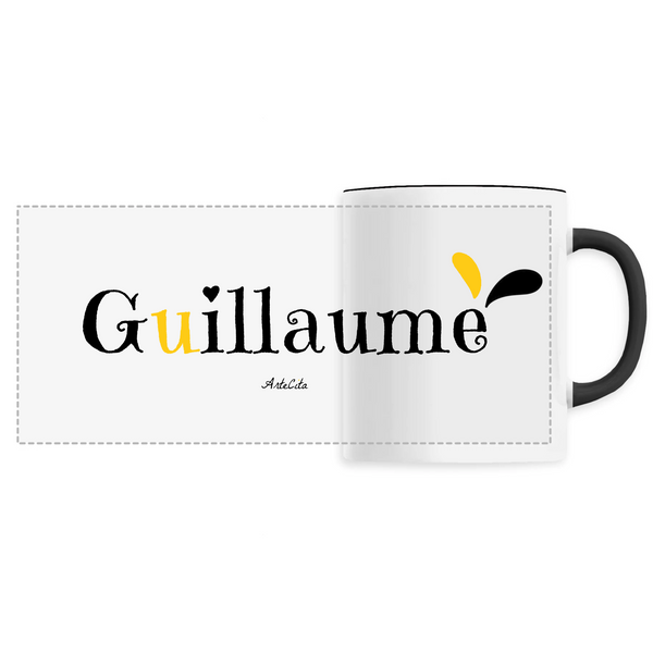 Mug - Guillaume - 6 Coloris - Cadeau Original - Cadeau Personnalisable - Cadeaux-Positifs.com -Unique-Noir-