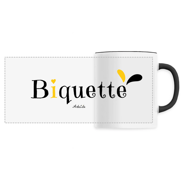 Mug - Biquette - 6 Coloris - Cadeau Original - Cadeau Personnalisable - Cadeaux-Positifs.com -Unique-Noir-