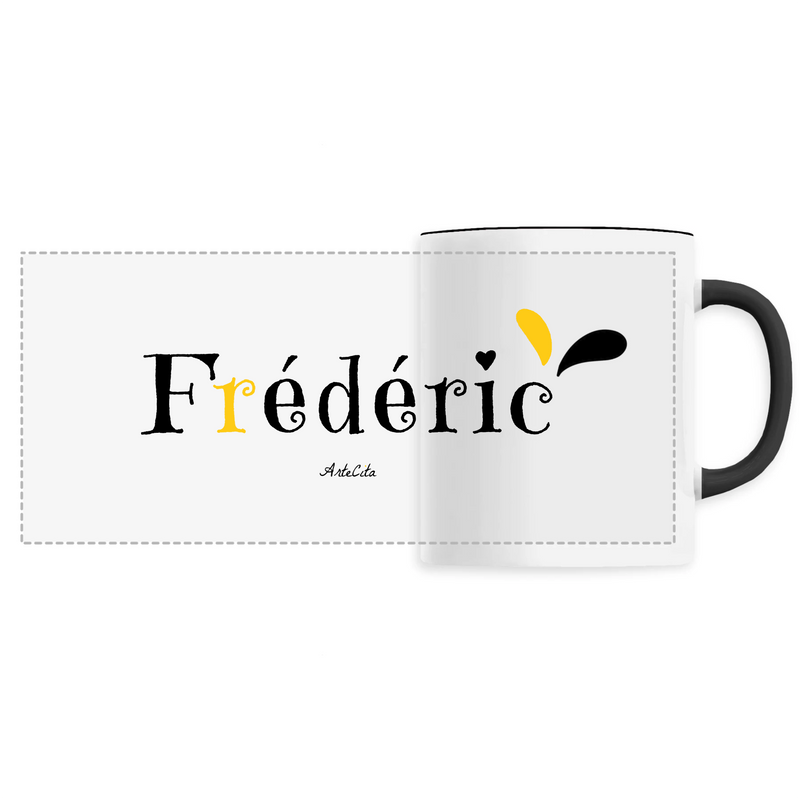 Cadeau anniversaire : Mug - Frédéric - 6 Coloris - Cadeau Original - Cadeau Personnalisable - Cadeaux-Positifs.com -Unique-Noir-