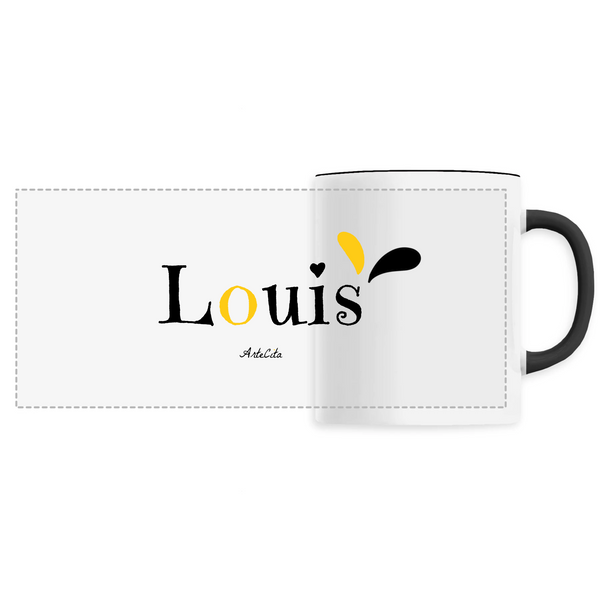Mug - Louis - 6 Coloris - Cadeau Original - Cadeau Personnalisable - Cadeaux-Positifs.com -Unique-Noir-