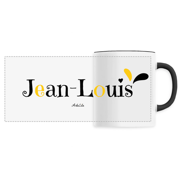 Mug - Jean-Louis - 6 Coloris - Cadeau Original - Cadeau Personnalisable - Cadeaux-Positifs.com -Unique-Noir-