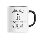 Mug - Léo est trop Génial - 6 Coloris - Cadeau Original - Cadeau Personnalisable - Cadeaux-Positifs.com -Unique-Noir-