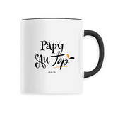Mug - Papy au Top - 6 Coloris - Cadeau Original - Cadeau Personnalisable - Cadeaux-Positifs.com -Unique-Noir-