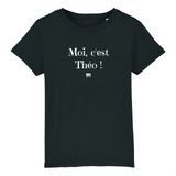T-Shirt Enfant - Moi c'est Théo - Coton Bio - Cadeau Original - Cadeau Personnalisable - Cadeaux-Positifs.com -3-4 ans-Noir-
