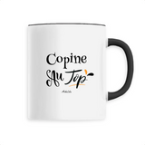 Mug - Copine au Top - 6 Coloris - Cadeau Original - Cadeau Personnalisable - Cadeaux-Positifs.com -Unique-Noir-