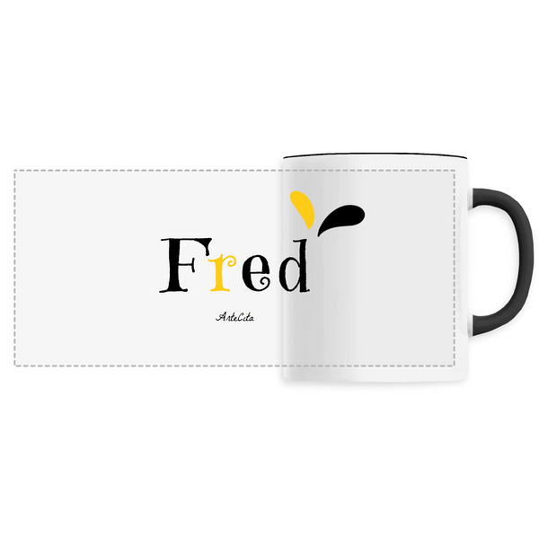 Mug - Fred - 6 Coloris - Cadeau Original - Cadeau Personnalisable - Cadeaux-Positifs.com -Unique-Noir-