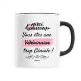 Mug - Merci, vous êtes une Vétérinaire trop Géniale - 6 Coloris - Cadeau Personnalisable - Cadeaux-Positifs.com -Unique-Noir-