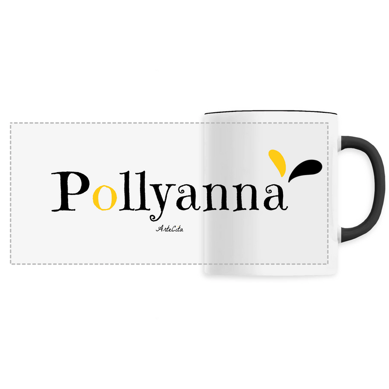 Cadeau anniversaire : Mug - Pollyanna - 6 Coloris - Cadeau Original - Cadeau Personnalisable - Cadeaux-Positifs.com -Unique-Noir-