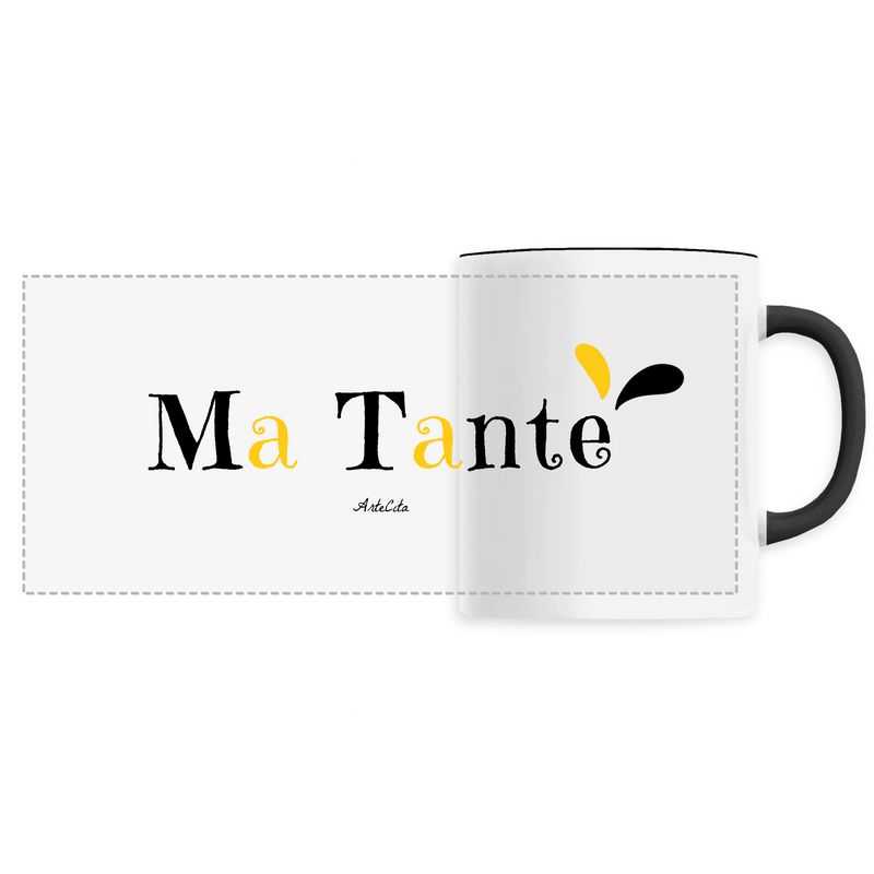 Cadeau anniversaire : Mug - Ma Tante - 6 Coloris - Cadeau Original - Cadeau Personnalisable - Cadeaux-Positifs.com -Unique-Noir-