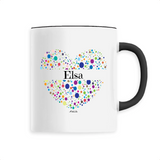 Mug - Elsa (Coeur) - 6 Coloris - Cadeau Unique & Tendre - Cadeau Personnalisable - Cadeaux-Positifs.com -Unique-Noir-