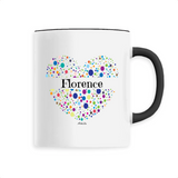Mug - Florence (Coeur) - 6 Coloris - Cadeau Unique & Tendre - Cadeau Personnalisable - Cadeaux-Positifs.com -Unique-Noir-