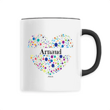 Mug - Arnaud (Coeur) - 6 Coloris - Cadeau Unique & Tendre - Cadeau Personnalisable - Cadeaux-Positifs.com -Unique-Noir-