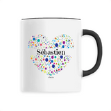 Mug - Sébastien (Coeur) - 6 Coloris - Cadeau Unique & Tendre - Cadeau Personnalisable - Cadeaux-Positifs.com -Unique-Noir-