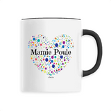 Mug - Mamie Poule (Coeur) - 6 Coloris - Cadeau Unique & Tendre - Cadeau Personnalisable - Cadeaux-Positifs.com -Unique-Noir-