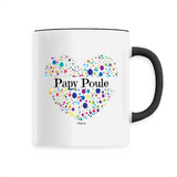 Mug - Papy Poule (Coeur) - 6 Coloris - Cadeau Unique & Tendre - Cadeau Personnalisable - Cadeaux-Positifs.com -Unique-Noir-