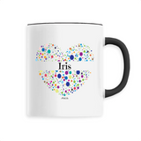 Mug - Iris (Coeur) - 6 Coloris - Cadeau Unique & Tendre - Cadeau Personnalisable - Cadeaux-Positifs.com -Unique-Noir-
