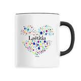 Mug - Laëtitia (Coeur) - 6 Coloris - Cadeau Unique & Tendre - Cadeau Personnalisable - Cadeaux-Positifs.com -Unique-Noir-