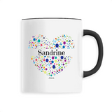 Mug - Sandrine (Coeur) - 6 Coloris - Cadeau Unique & Tendre - Cadeau Personnalisable - Cadeaux-Positifs.com -Unique-Noir-