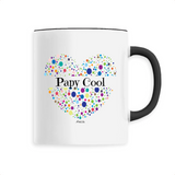Mug - Papy Cool (Coeur) - 6 Coloris - Cadeau Unique & Tendre - Cadeau Personnalisable - Cadeaux-Positifs.com -Unique-Noir-