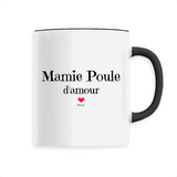 Mug - Mamie Poule d'amour - 6 Coloris - Cadeau Original - Cadeau Personnalisable - Cadeaux-Positifs.com -Unique-Noir-