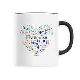 Mug - Françoise (Coeur) - 6 Coloris - Cadeau Unique & Tendre - Cadeau Personnalisable - Cadeaux-Positifs.com -Unique-Noir-