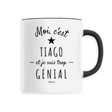 Mug - Tiago est trop Génial - 6 Coloris - Cadeau Original - Cadeau Personnalisable - Cadeaux-Positifs.com -Unique-Noir-