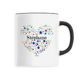 Mug - Stéphane (Coeur) - 6 Coloris - Cadeau Unique & Tendre - Cadeau Personnalisable - Cadeaux-Positifs.com -Unique-Noir-