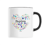 Mug - Baptiste (Coeur) - 6 Coloris - Cadeau Unique & Tendre - Cadeau Personnalisable - Cadeaux-Positifs.com -Unique-Noir-