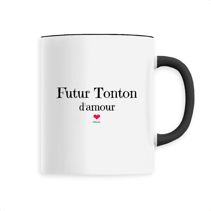 Cadeau anniversaire : Mug - Futur Tonton d'amour - 6 Coloris - Cadeau Original - Cadeau Personnalisable - Cadeaux-Positifs.com -Unique-Noir-